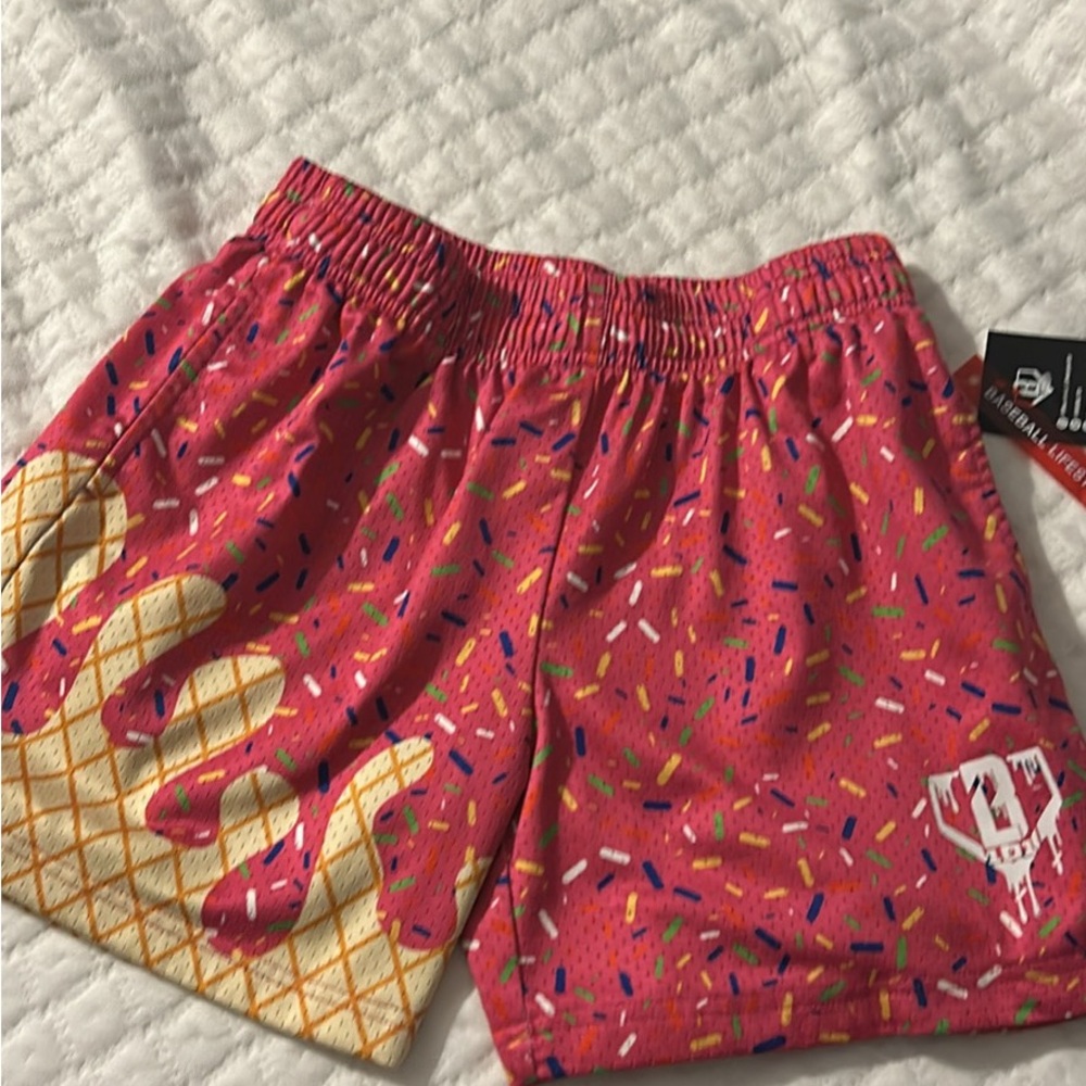 Pink and Yellow Relaxed Fit Summer Shorts